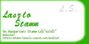 laszlo stamm business card